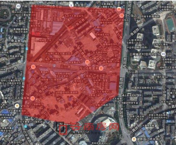 西山區(qū)城中村改造3號片區(qū)位置 西山區(qū)城中村改造3號片區(qū)位置